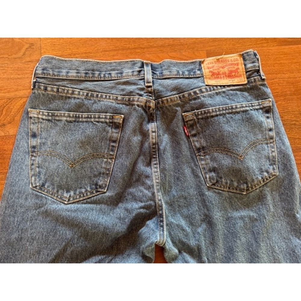 Levi's 505 Regular Fit Jeans Mens W34 L30 Blue Denim Classic - Picture 7 of 10
